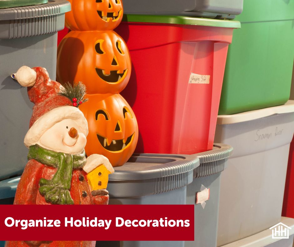 organized holiday decorations